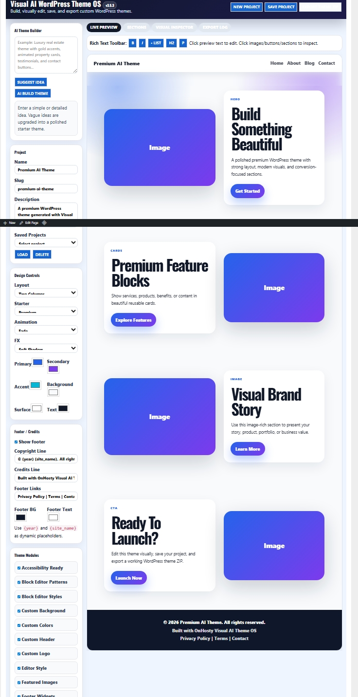 WP Theme Builder