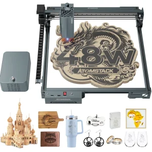ATOMSTACK A40 PRO V2 48W Laser Engraver with Auto Air Assist High Accuracy Laser Cutting Engraving Machine