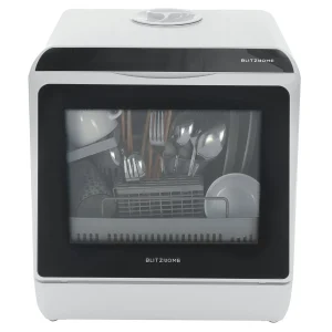 BlitzHome BH-CDW1 Smart Portable Countertop Dishwasher Plug with APP Control, 4-6 Sets Big