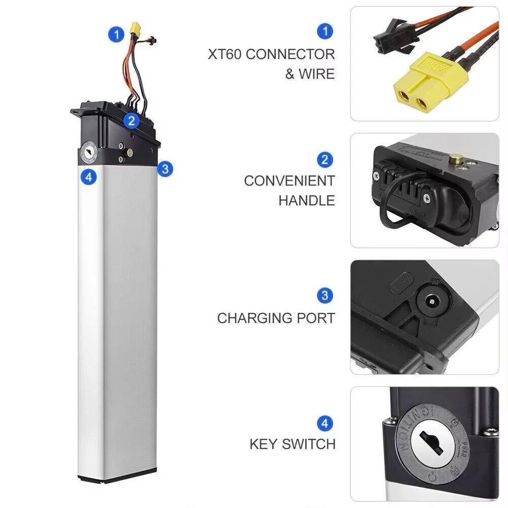 HANIWINNER HA177-06 48V 10Ah 480Wh Folding Electric Bike Battery, XT60 Replacement for SAMEBIKE - Image 6