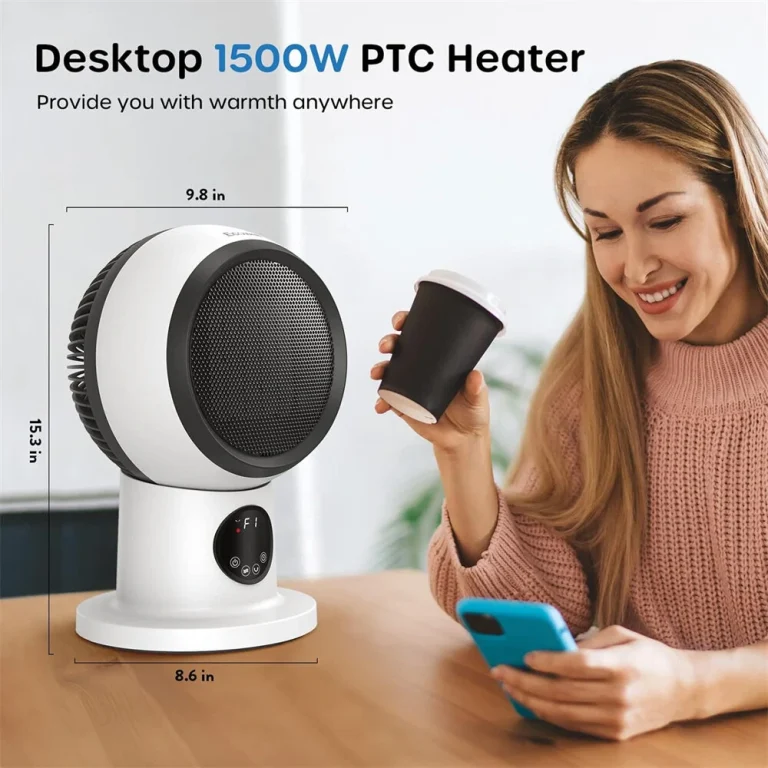 ECOWELL Space Heater, 1500W 2S Fast Heating Electric Ceramic Heater with Remote Control