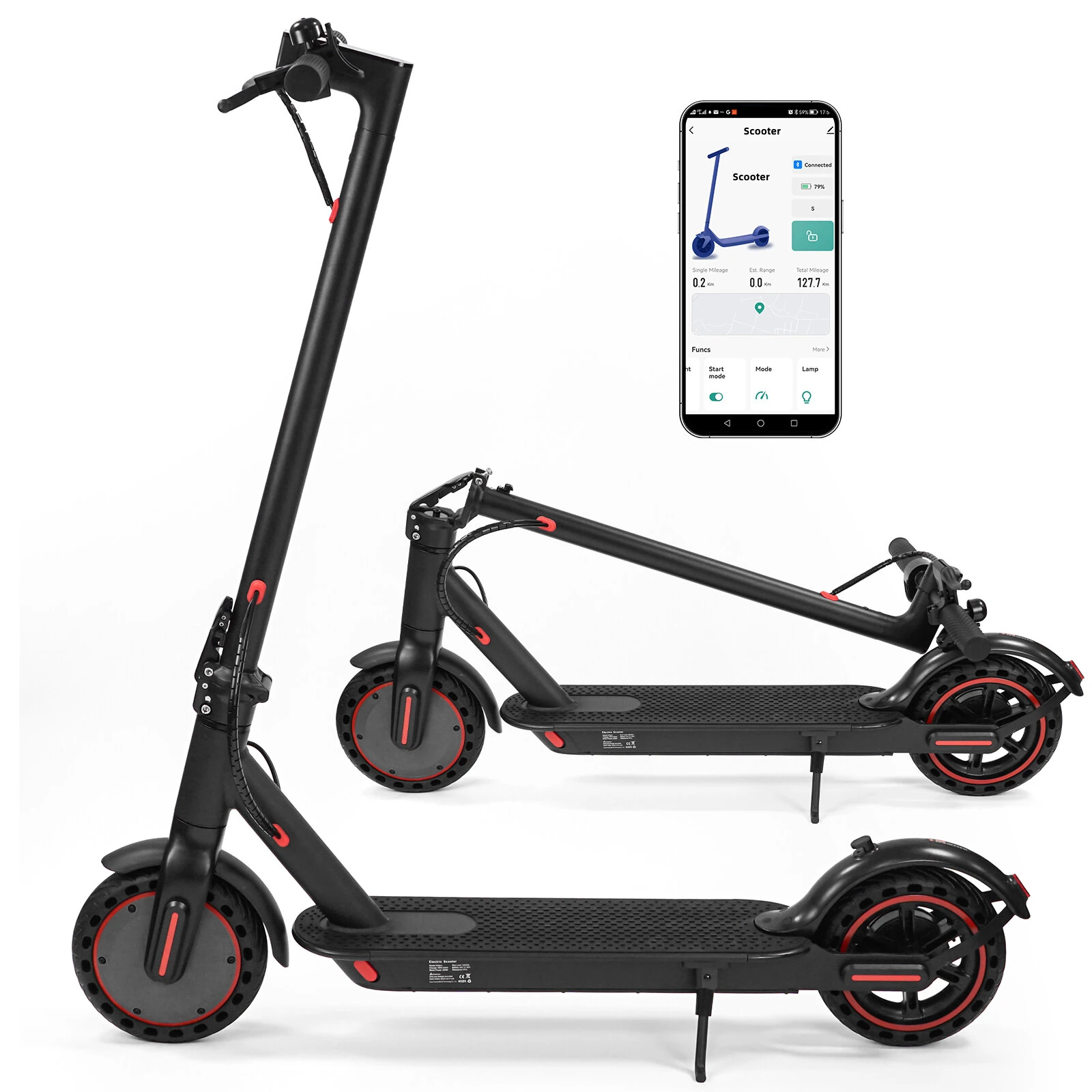 WQ-W4 Pro Electric Scooter 36V 10Ah Battery 350W Motor Recommended Top Speed 25KM/H - Image 3