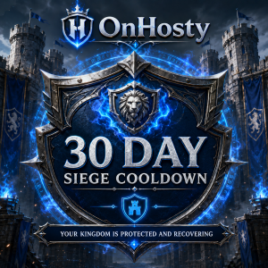 OnHosty Upgrade: Add 30 Day Siege Cooldown