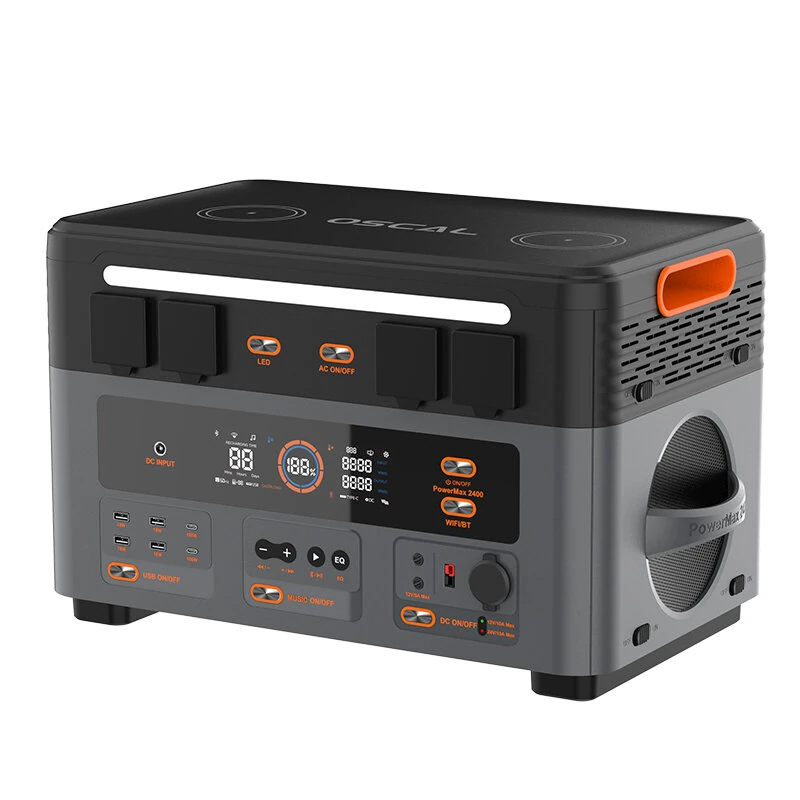 Blackview OSCAL PowerMax2400 Dual-speaker Portable Power Station with Solar Panel Kit/Battery Pack Kit - Image 5