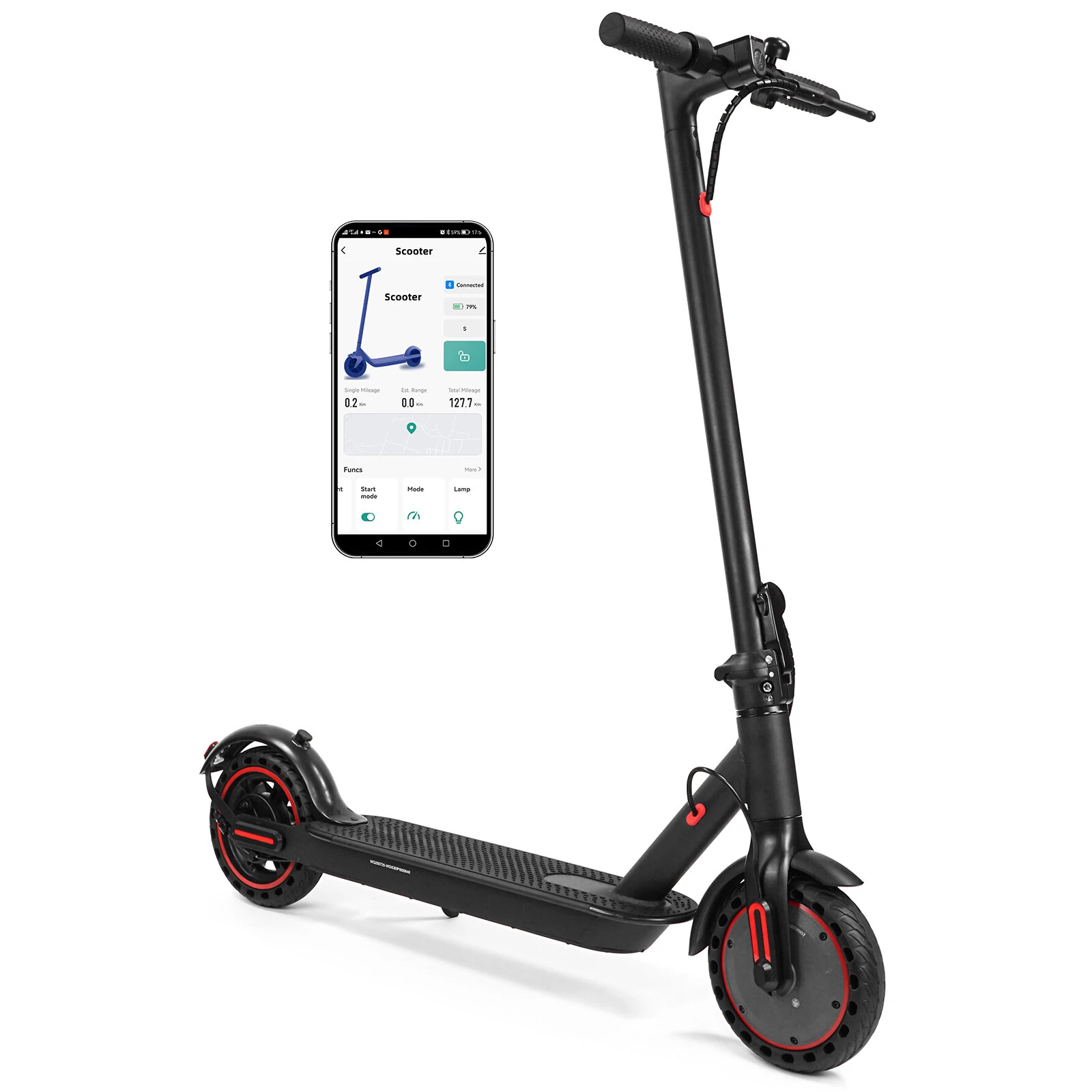 WQ-W4 Pro Electric Scooter 36V 10Ah Battery 350W Motor Recommended Top Speed 25KM/H - Image 2