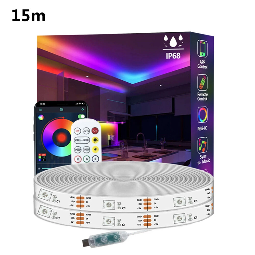 Elfeland 5/10/15m RGBIC Neon LED Strip Light Music Sync DIY Flexible Waterproof IP68 - Image 7