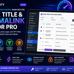OnHosty Bulk Title & Permalink Editor (Licensed for 3 Websites)
