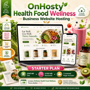 OnHosty Health Food Wellness Business Website Hosting