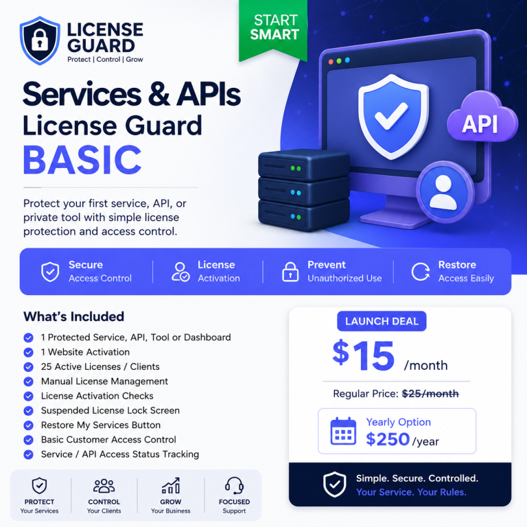 OnHosty Guard Basic Service — Basic Services / API Protection